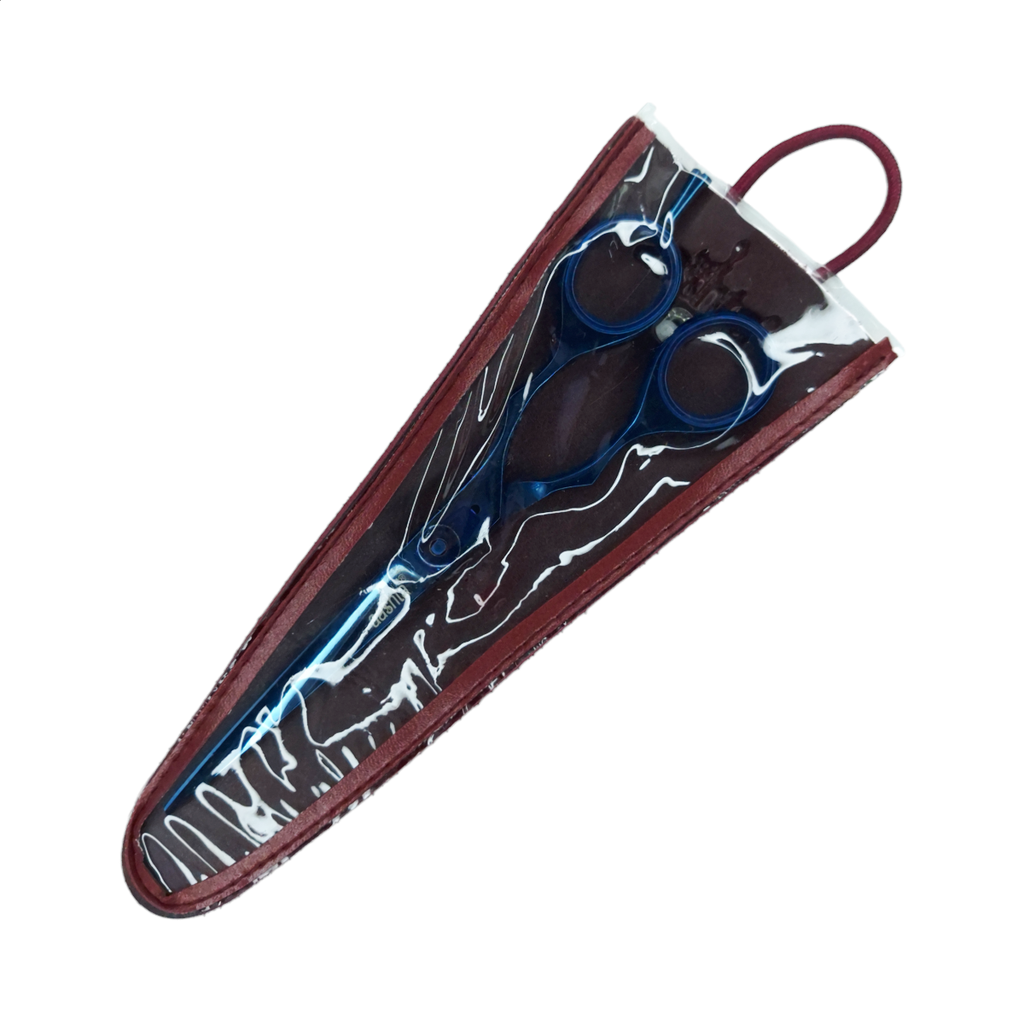 Tijera 7" Titanio, Azul Aashta -PS248-