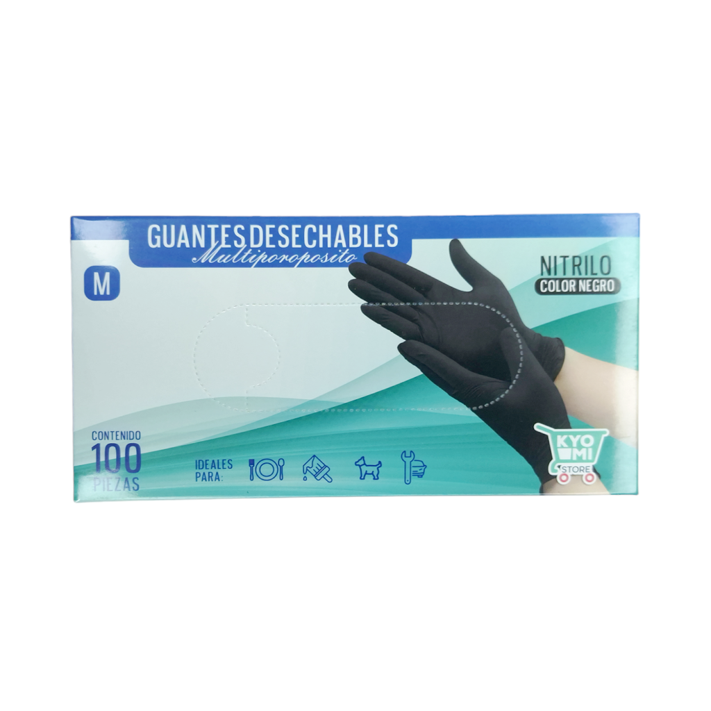 Guante Nitrilo con 100pz Med Landeros -NITRI100-
