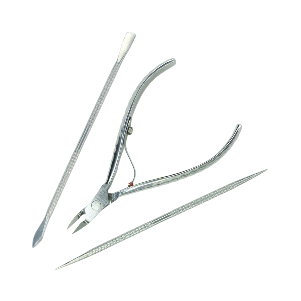 [778EP] Juego Alicate Manicure 10mm 4" y 2 Bisturíes, Mundial -778EP-