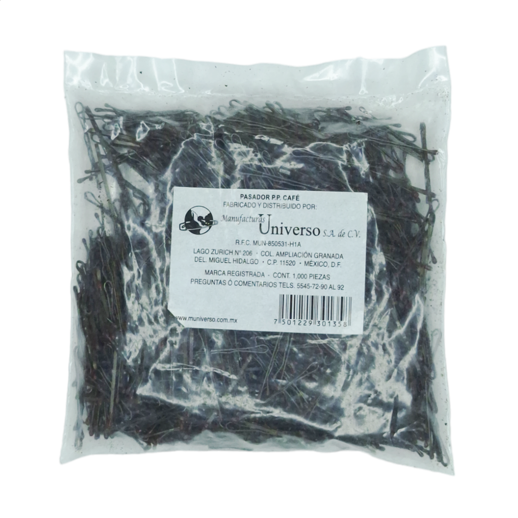 [PCB35] Pasador Mini Café con 1000pz Bolsa, Universo -PCB35-