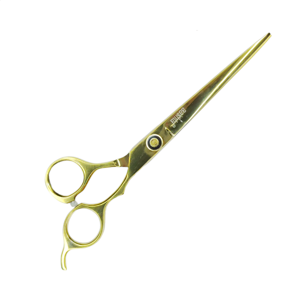 Tijera 7" Dorada Ergonómica Aashta -PS839G-