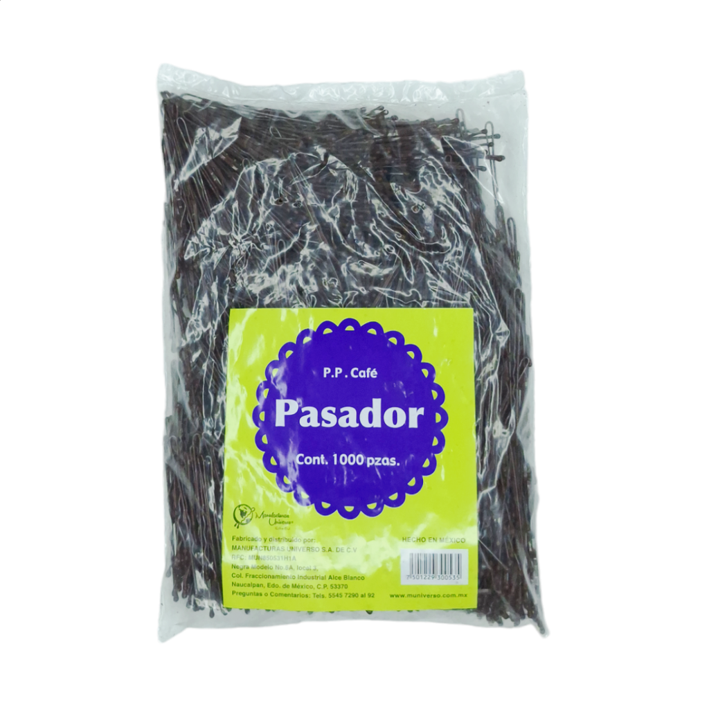 [PASC] Pasador Bolsa con 1000pz, Café, Universo -PASC-