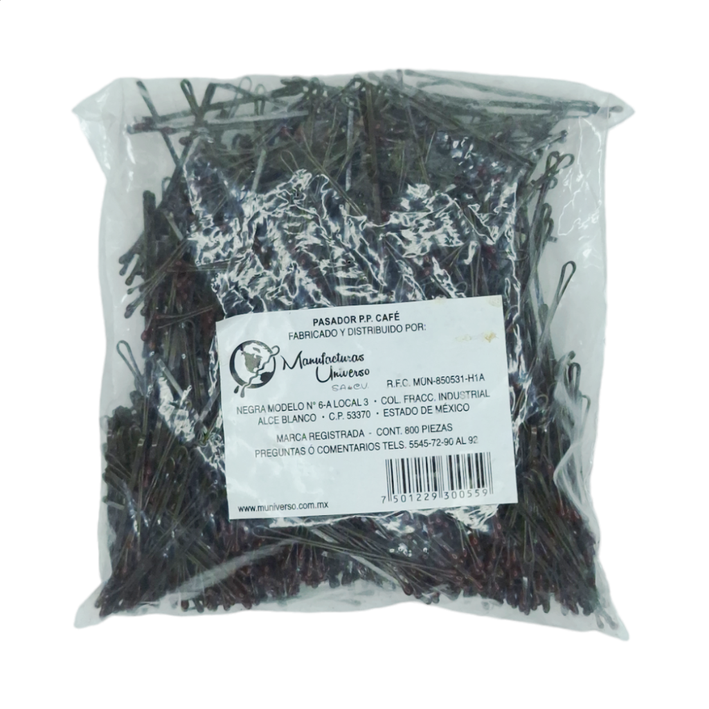 [PB800C] Pasador Bolsa con 800pz Café, Universo -PB800C-