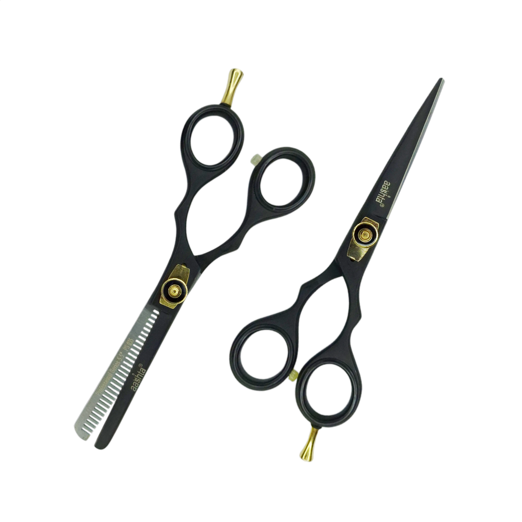 Estuche de Tijeras 6" Negro con Tornillo Aashta -EAA68-