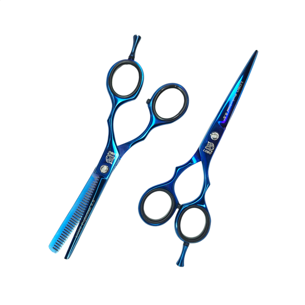 [1334-00] Estuche de Tijeras 5.5" Azul, Filo Navaja Titanio -1334-00-