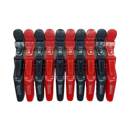 [1474-00] Pinza Cocodrilo con 10 Negra/Roja -1474-00-