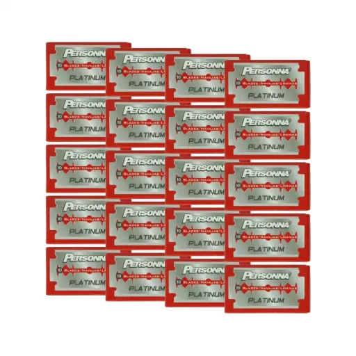 [J5132] Navaja Doble Filo, 200 piezas, Personna Platinum -J5132-